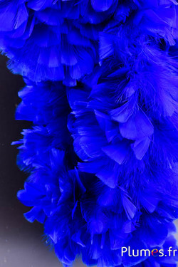 Boa en plumes de dinde - 1 m - bleu
